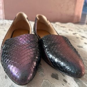 Oil slick leather flats size 8.5